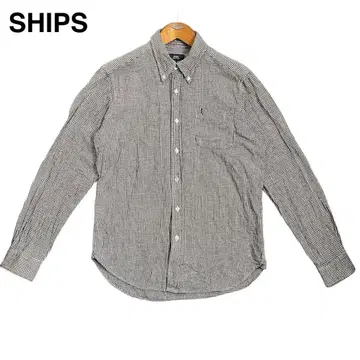 [ USA ] SHIPS 버튼 다운 긴팔 체크 셔츠 COTTON100%
