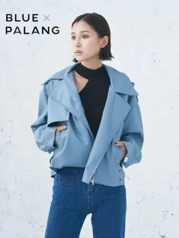BLUE x PALANG LEATHER JACKET 블루 파랑