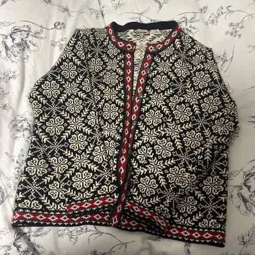 LL Bean 빈티지 노르딕 울 가디건 90s