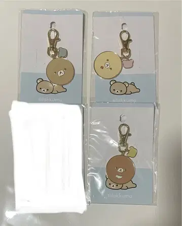 리락쿠마 코리락쿠마 차이로이코구마 메탈 키링 메탈 참