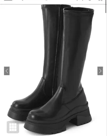 GRL 통굽 가죽 롱 부츠[zr1206]