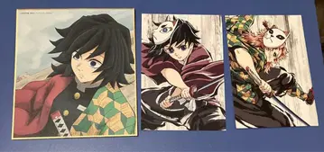 귀멸의 칼날 전 집중 전시 막간화 엽서 토미오카 기유 사비토 색지