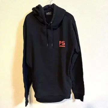 PS 로고 블랙 후드티