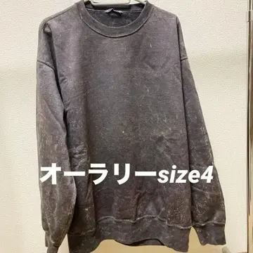 AURALEE 코튼 100 그레이 맨투맨 사이즈 4