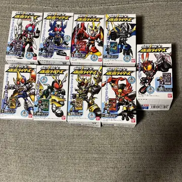 카드 워리어 가면라이더 피규어 9체 세트