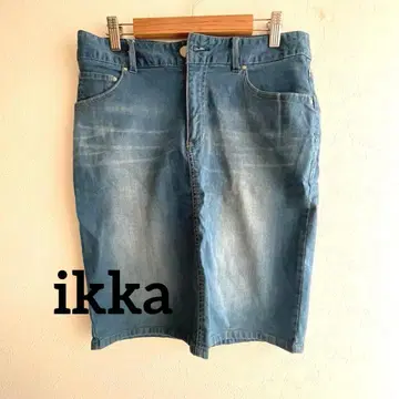 ikka 데님 블루 타이트 스커트 M 사이즈 정도