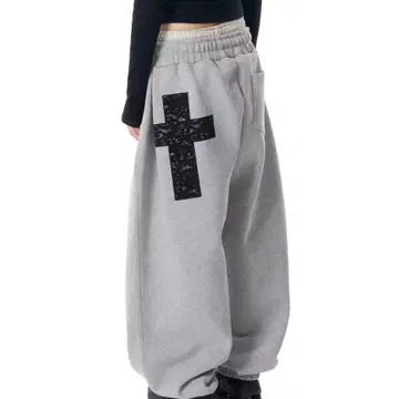 AAKAM Laced CROS2 Patch Sweatpants Gray