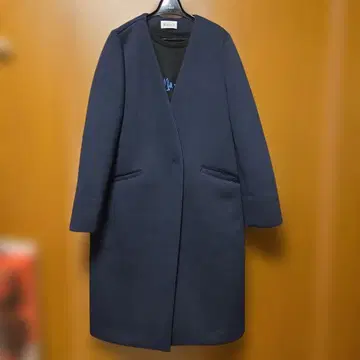 PLST 네이비 롱 코트