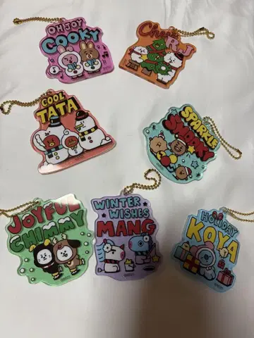 BT21 1번 복권 랜덤 키링 컴플리트 세트