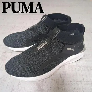 새상품급 23cm PUMA 블랙 슬립온 플라울 소크 푸마
