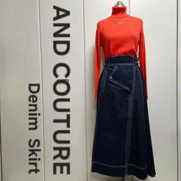 [ 새상품급 ] AND COUTURE 데님 롱 스커트