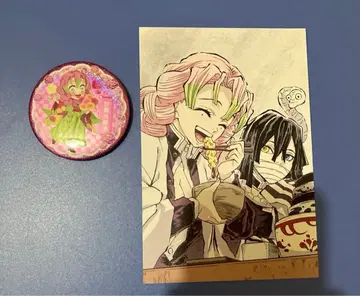 귀멸의 칼날 전집중전 막간화 엽서 니지겐노모리 칸로지 미츠리 캔뱃지