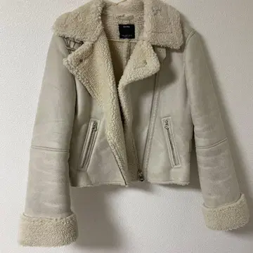 라이더 자켓 무스탕 코트 Bershka