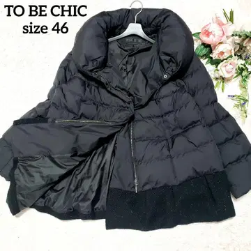 TO BE CHIC 빅 사이즈 46 4L 옷깃 볼륨 다운 코트 새상품급