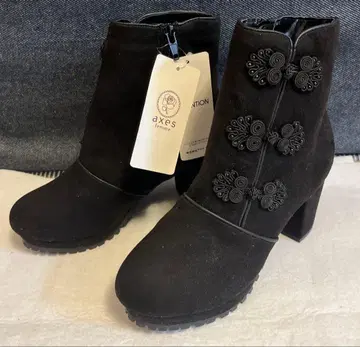 axes femme 엑시즈팜 차이나 단추 부츠 블랙 숏부츠 S