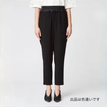 [ CYCLAS ] 더블 크로스 개더 팬츠 36 베이지 아이보리