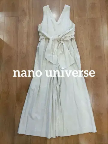 nanouniverse 올인원 살로펫 아이보리 V넥 리본