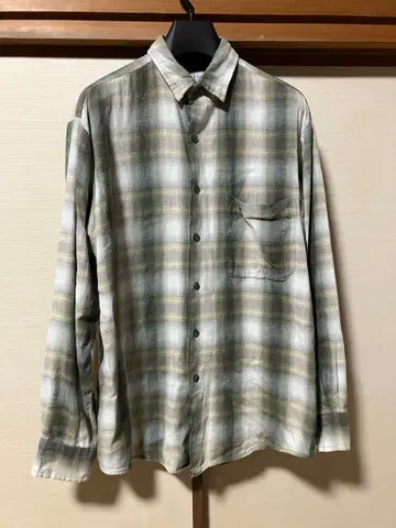 90s 00s 플란넬 셔츠 옴브레 코튼 100