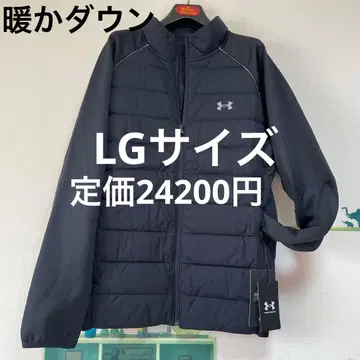 새상품 언더아머 골프 따뜻한 퀼트 지퍼 블루종 [ 다운 LG 사이즈 블랙