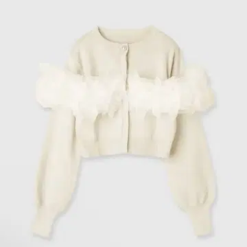 eimy istoire 프릴 튤 니트 가디건 에이미 다리치