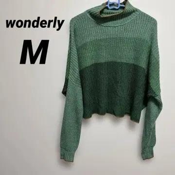 wonderly 스모크 파인 크롭 스웨터 M