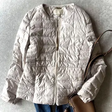 새상품급 자유구 컴팩트 라이트 다운 워셔블 라이트 그레이 38 다운