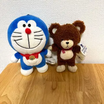 도라에몽 봉제 인형 스트랩 2개 세트