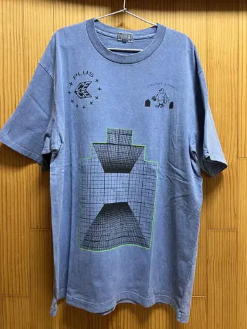 그래픽 디자인 T셔츠 XL 파랑