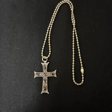 십자가 크로스 목걸이 실버 archive opium Y2K