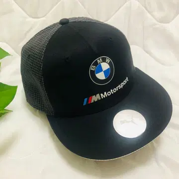 BMW 푸마 콜라보 캡 Motorsport 블랙 & 체크 무늬