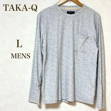 TAKA-Q 남성용 L 포켓 부착 긴팔 티셔츠