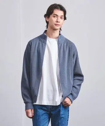 새상품급 24AW UNITED ARROWS 집업 드라이버즈 니트