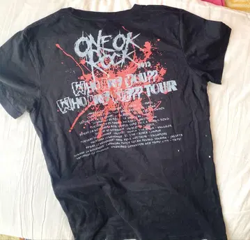 ONE OK ROCK 월드 투어 티셔츠 M 블랙