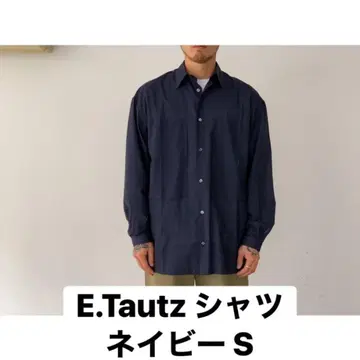 새상품급 E. Tautz 네이비 긴팔 셔츠 S