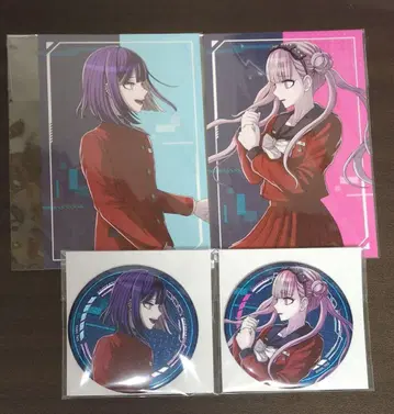 최종 방위 학원 츠쿠모 이마마 & 카코 캔뱃지 & 엽서