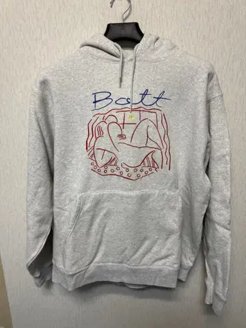Bott 그레이 후드 부착 후드티 L