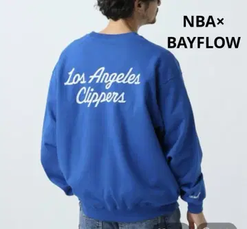 새상품 NBA BAYFLOW 클리퍼스 로고 자수 맨투맨 L 스티커 포함