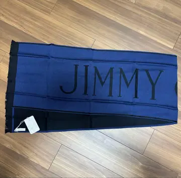 JIMMY CHOO 네이비 블랙 스카프 38x180 cm 머플러