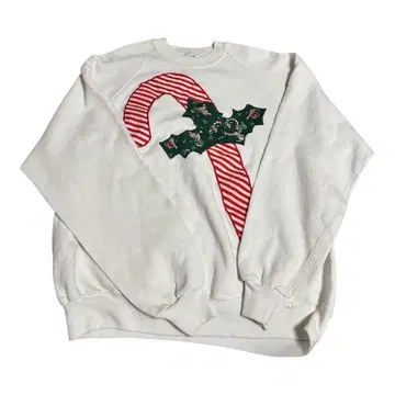 90s JERZEES 캔디케인 맨투맨 MADE IN USA