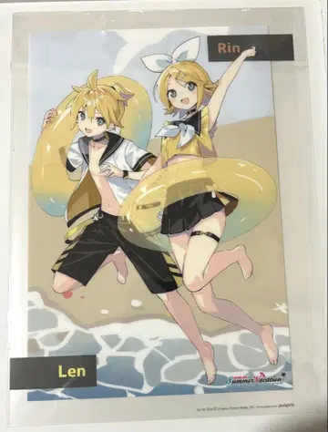 카가미네 린 카가미네 렌 Summer vacation 마루이 A4 포스터