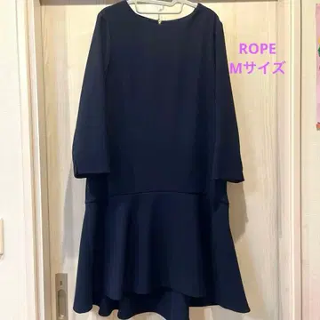 네이비 긴팔 플레어 원피스