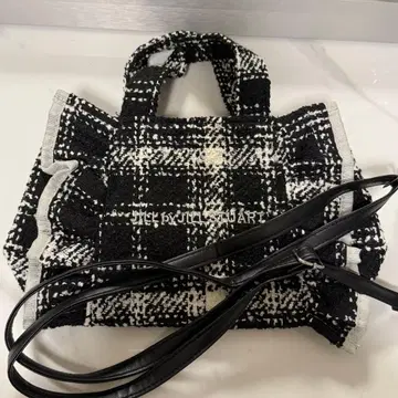 JILL STUART 트위드 프릴 백 BLACK
