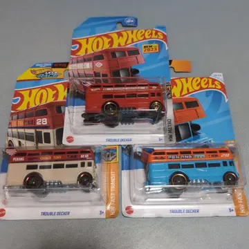 핫휠 TROUBLE DECKER 3대 세트