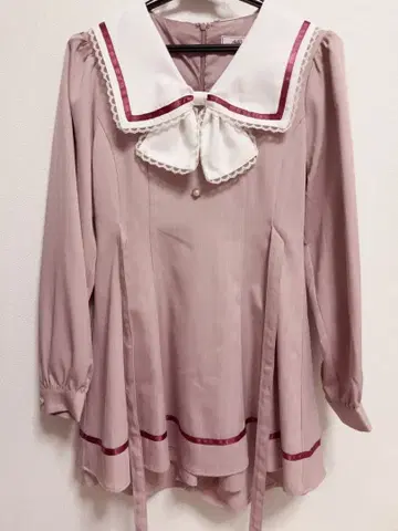 Ank Rouge 세일러 카라 콤비네존