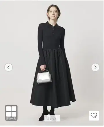 UNITED ARROWS 핏 & 플레어 폴로 원피스