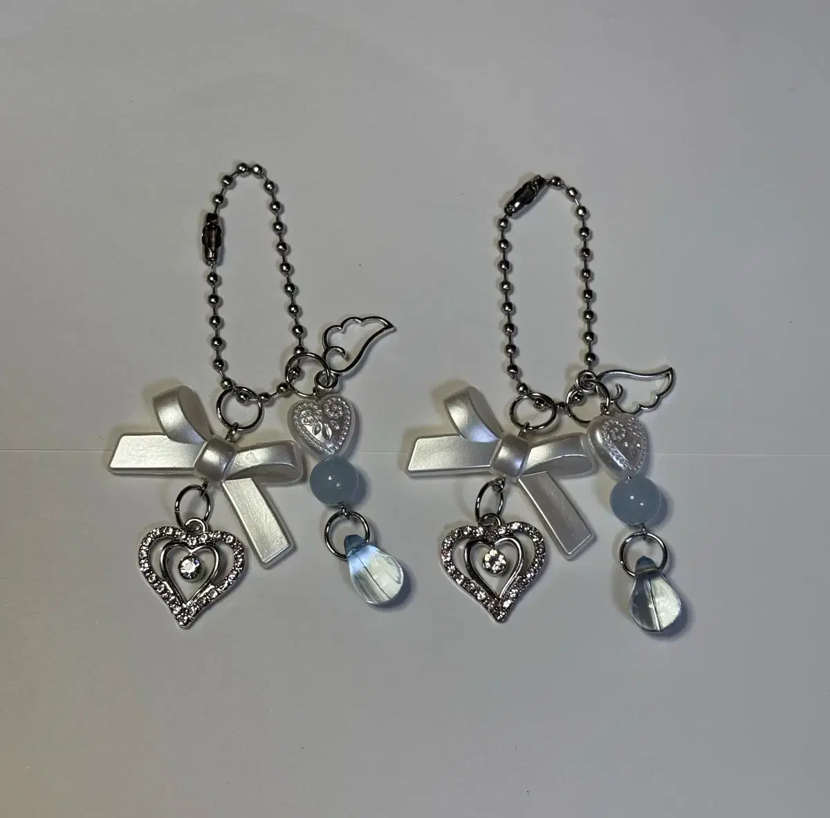 Bead keychain Angelcore Yangjireu ribbon (( Collectbook keychain Bag keychain For holding account Poca account