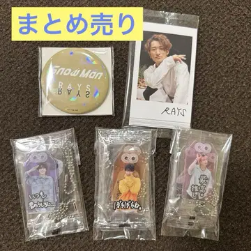 Snow Man RAYS 카드 9인분 캔뱃지 키링 9인분 세트