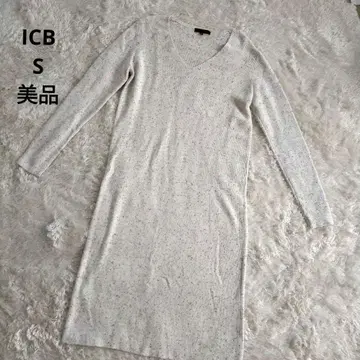 새상품급 ICB 아이씨비 롱 V넥 네프 니트 원피스 S