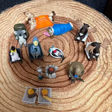 동물 캠핑 9체 피규어 캠핑 세트