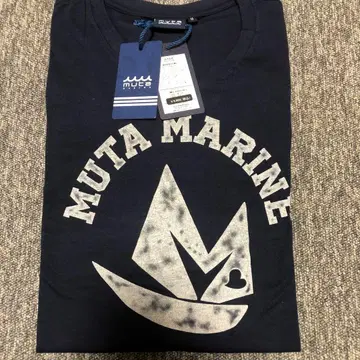 MUTA MARINE 네이비 반팔 티셔츠